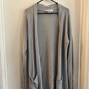 Workshop Cozy Gray Long Sleeve Cardigan XL $12